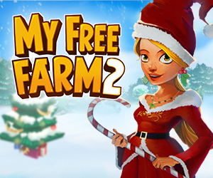 My Free Farm 2 Mädchen in Weihnachtsoutfit im Winter